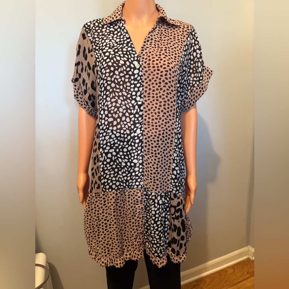 Umgee Leopard Print Women's Blouse